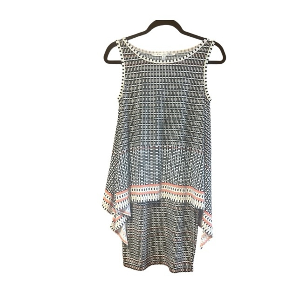 Max Studio Printed Layered Sleeveless Dress‎